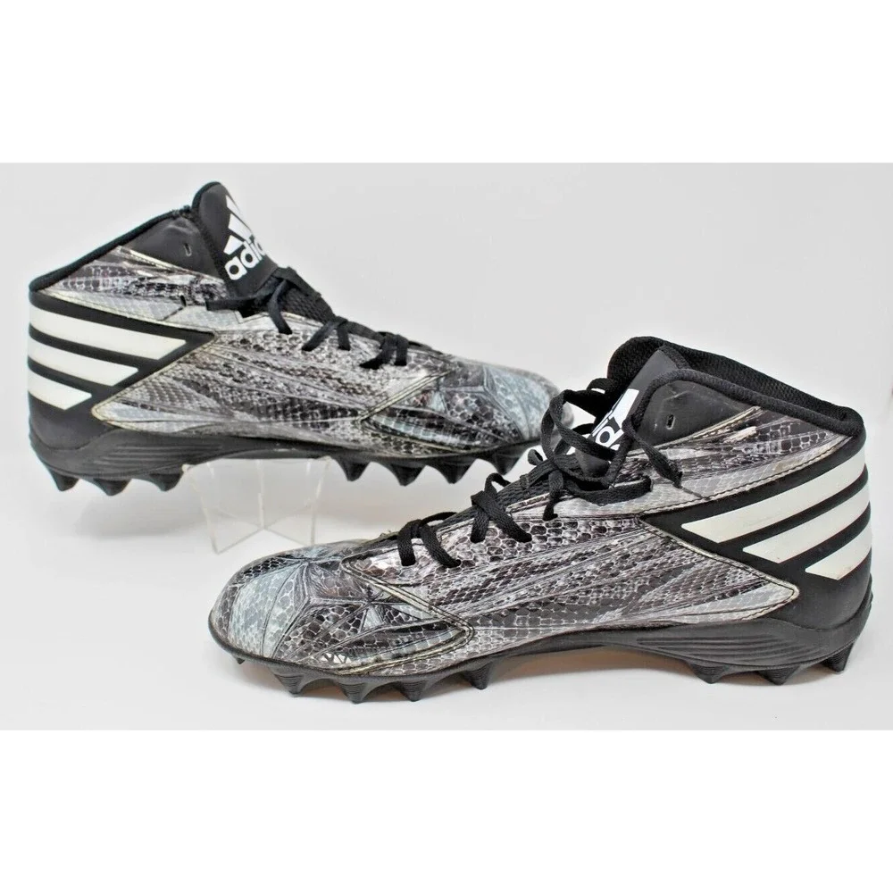 Adidas‎ Mens Freak MD B49385  Snakeskin Print Football Cleats Black Gray Size 13